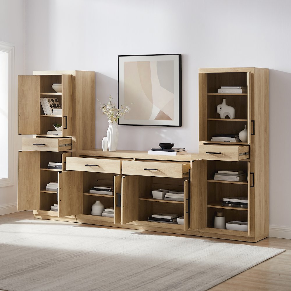 Isla 3-Piece Sideboard And Pantry Set - Sideboard & 2 Pantries