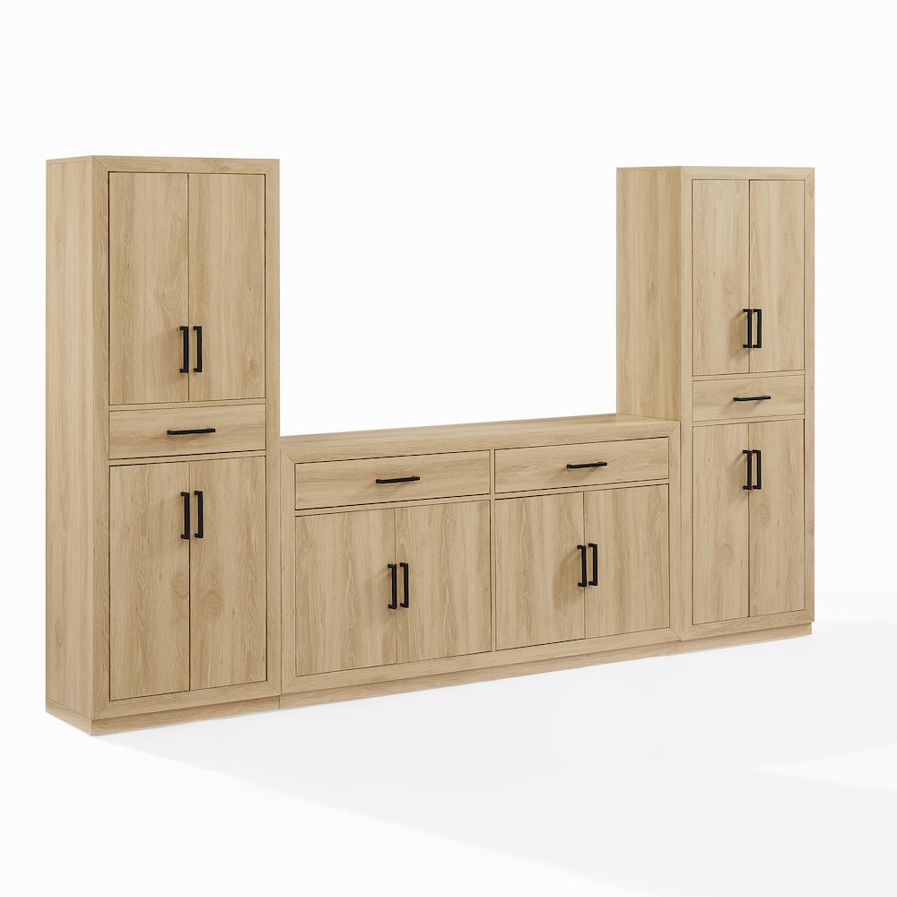 Isla 3-Piece Sideboard And Pantry Set - Sideboard & 2 Pantries