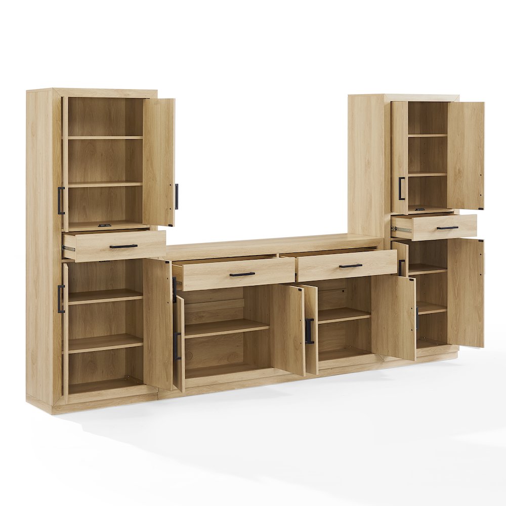 Isla 3-Piece Sideboard And Pantry Set - Sideboard & 2 Pantries