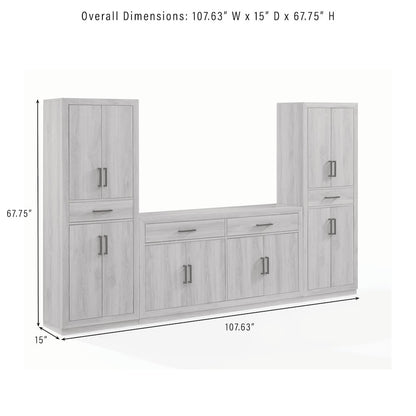Isla 3-Piece Sideboard And Pantry Set - Sideboard & 2 Pantries