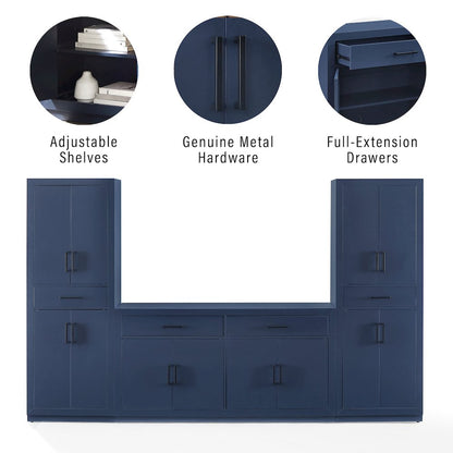 Isla 3-Piece Sideboard And Pantry Set - Sideboard & 2 Pantries