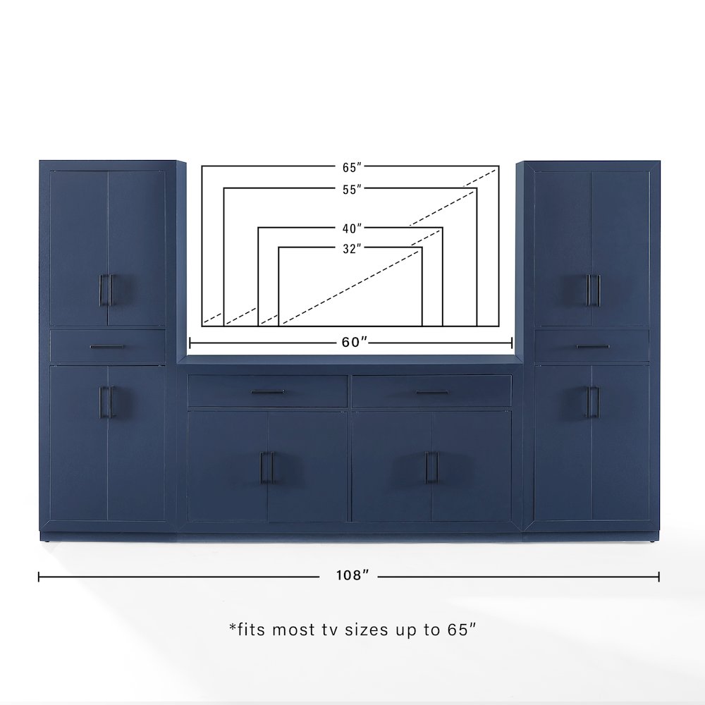 Isla 3-Piece Sideboard And Pantry Set - Sideboard & 2 Pantries
