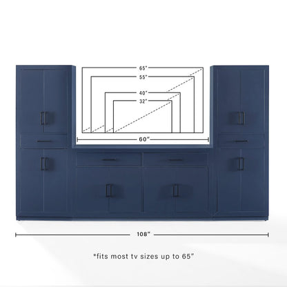 Isla 3-Piece Sideboard And Pantry Set - Sideboard & 2 Pantries