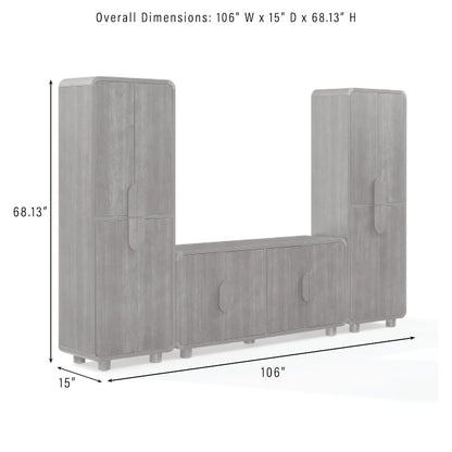 Millie 3-Piece Sideboard And Pantry Set - Sideboard & 2 Pantries