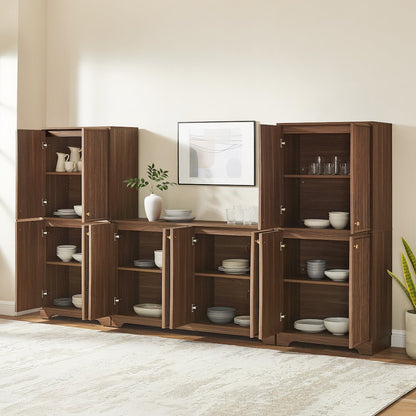 Naomi 3-Piece Sideboard And Pantry Set - Sideboard & 2 Pantries