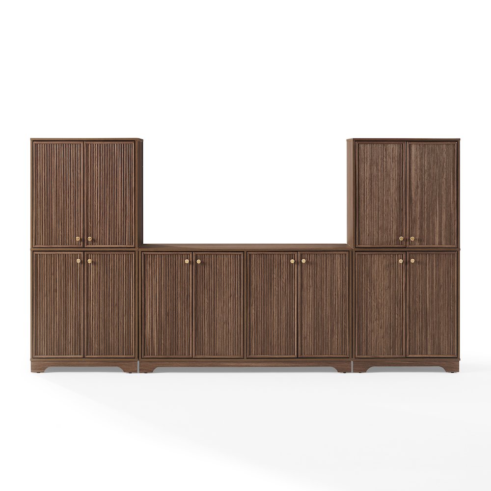 Naomi 3-Piece Sideboard And Pantry Set - Sideboard & 2 Pantries