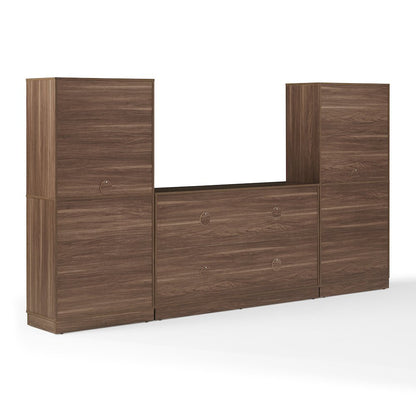 Naomi 3-Piece Sideboard And Pantry Set - Sideboard & 2 Pantries