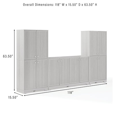 Naomi 3-Piece Sideboard And Pantry Set - Sideboard & 2 Pantries