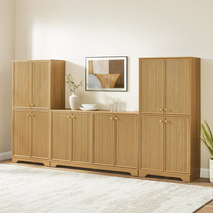 Naomi 3-Piece Sideboard And Pantry Set - Sideboard & 2 Pantries