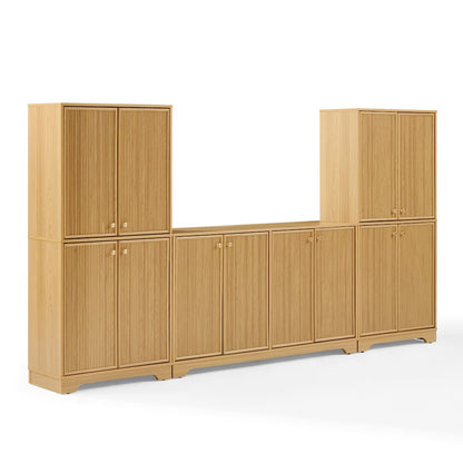 Naomi 3-Piece Sideboard And Pantry Set - Sideboard & 2 Pantries