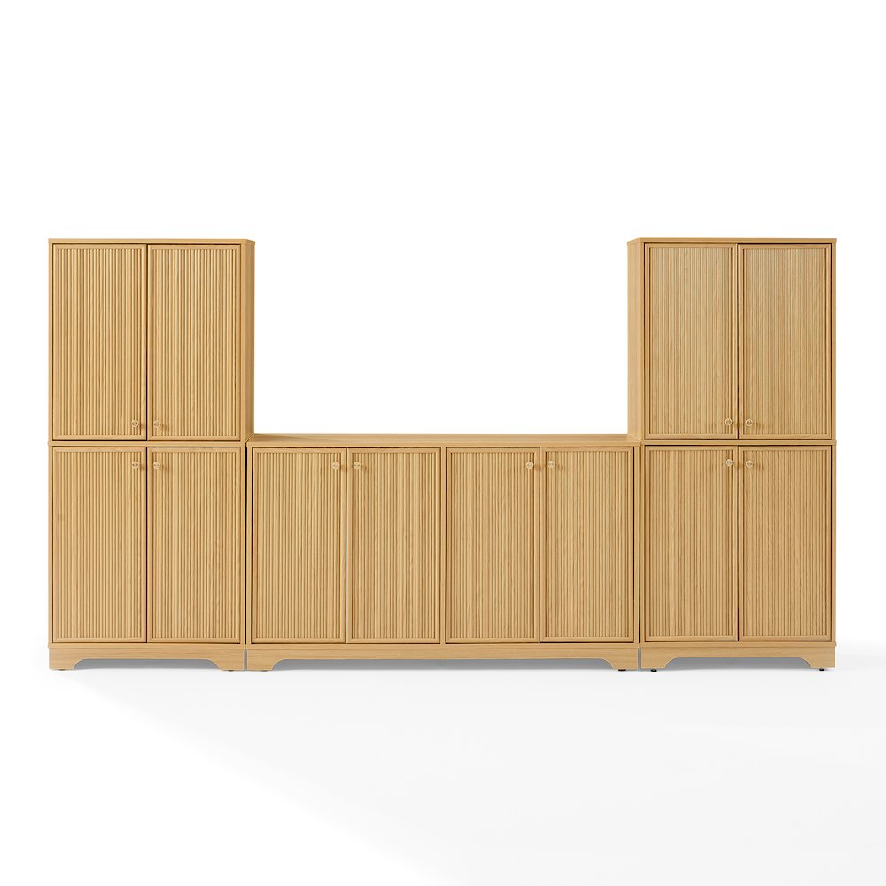Naomi 3-Piece Sideboard And Pantry Set - Sideboard & 2 Pantries