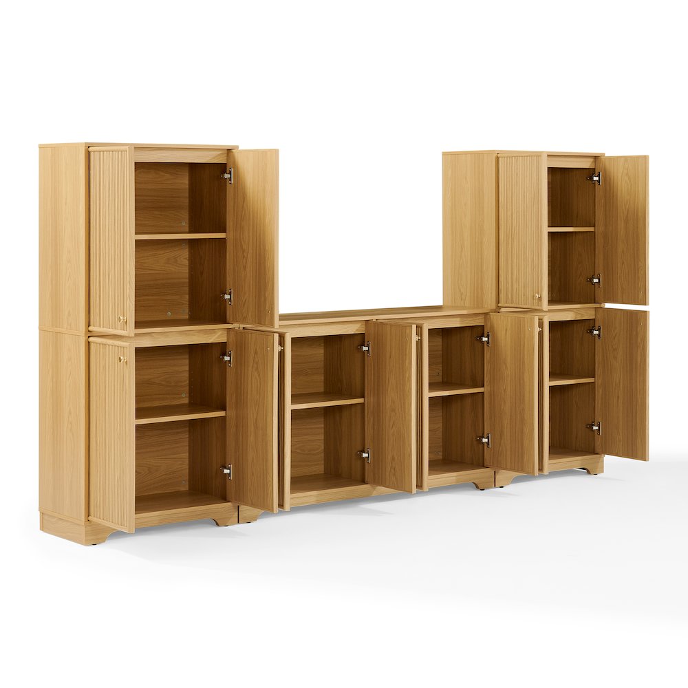 Naomi 3-Piece Sideboard And Pantry Set - Sideboard & 2 Pantries