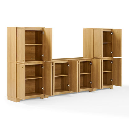 Naomi 3-Piece Sideboard And Pantry Set - Sideboard & 2 Pantries
