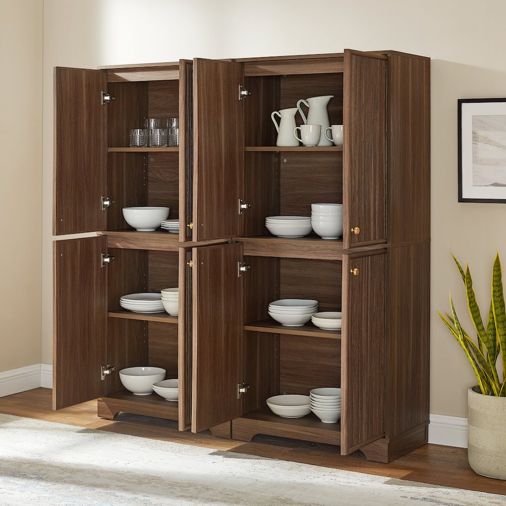 Naomi 2-Piece Kitchen Storage Pantry Set - 2 Pantries