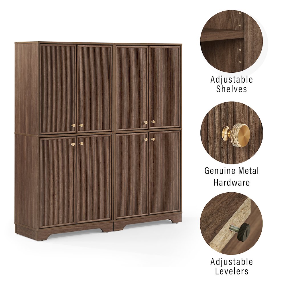 Naomi 2-Piece Kitchen Storage Pantry Set - 2 Pantries