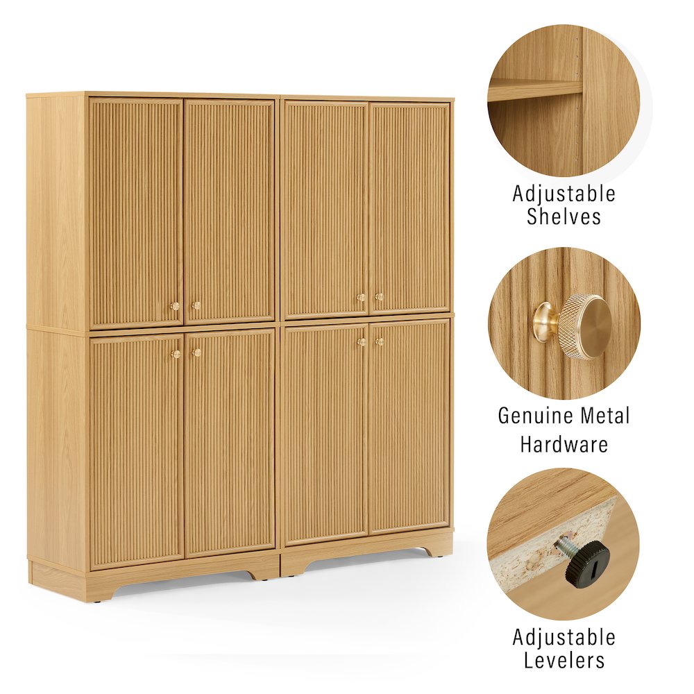 Naomi 2-Piece Kitchen Storage Pantry Set - 2 Pantries