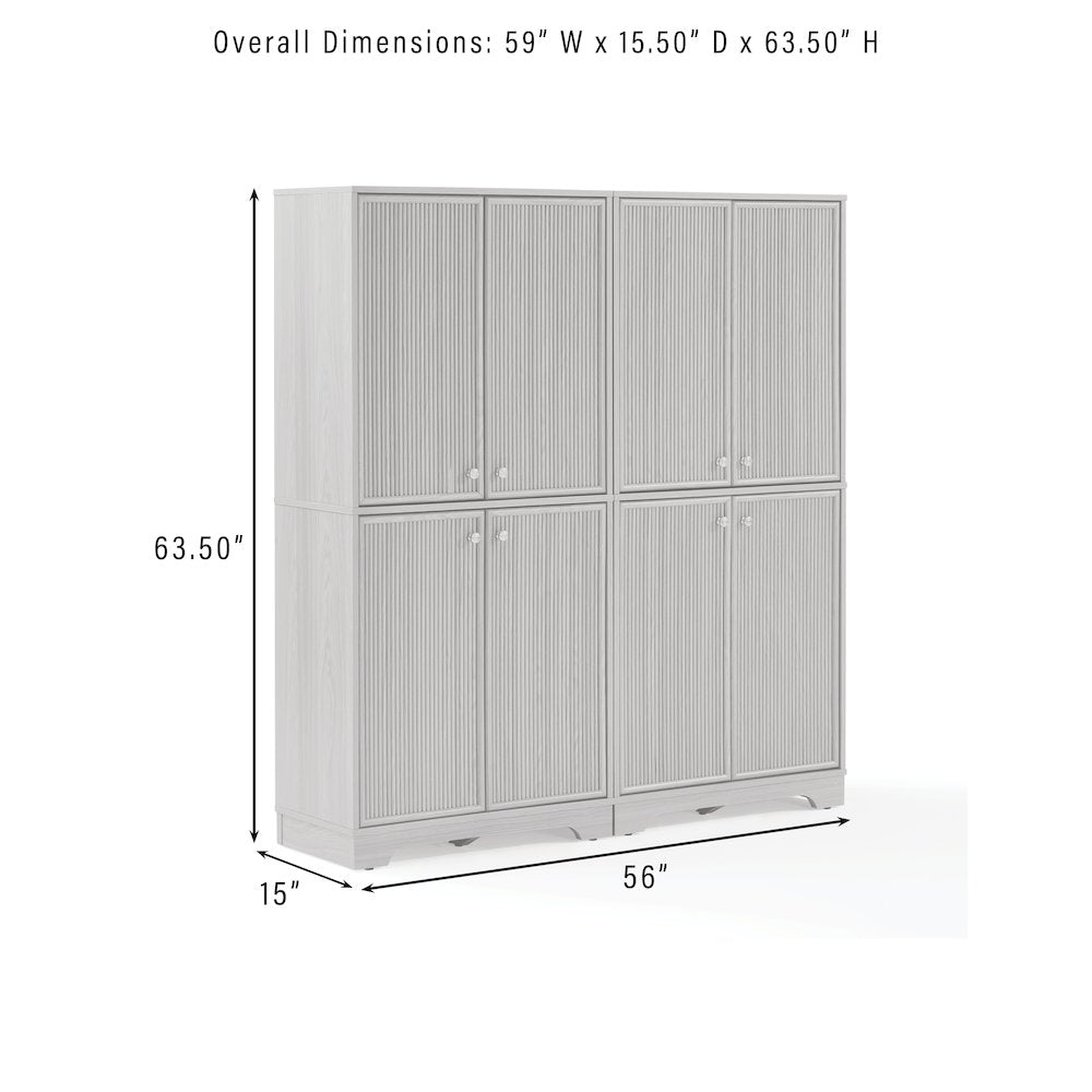 Naomi 2-Piece Kitchen Storage Pantry Set - 2 Pantries
