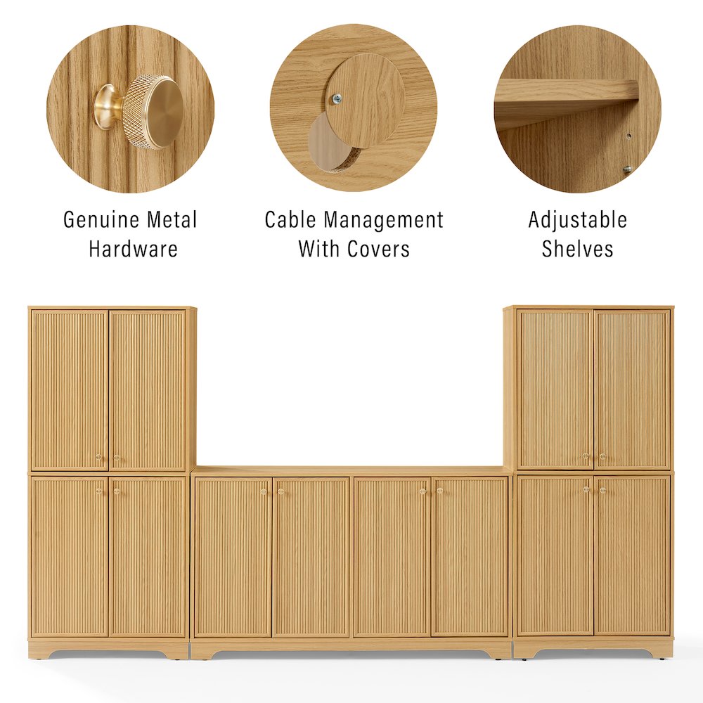 Naomi 3-Piece Entertainment Center - Sideboard & 2 Pantries