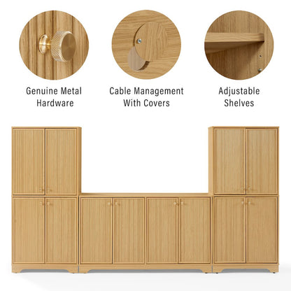 Naomi 3-Piece Entertainment Center - Sideboard & 2 Pantries