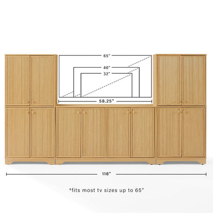 Naomi 3-Piece Entertainment Center - Sideboard & 2 Pantries