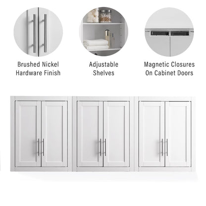 Savannah 3Pc Wall Storage Cabinet - 3 Wall Cabinets