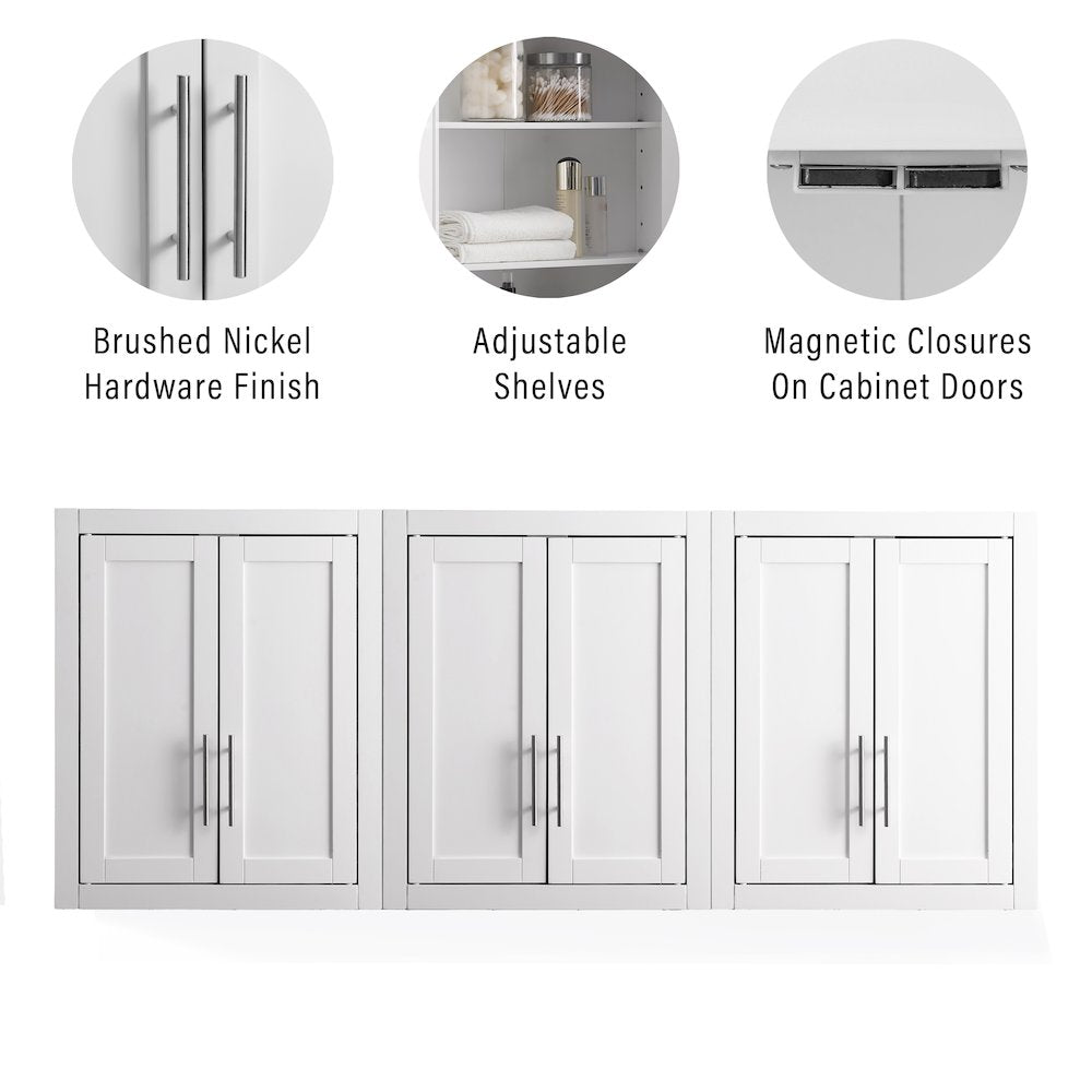 Savannah 3Pc Wall Kitchen Storage Cabinet - 3 Wall Cabinets