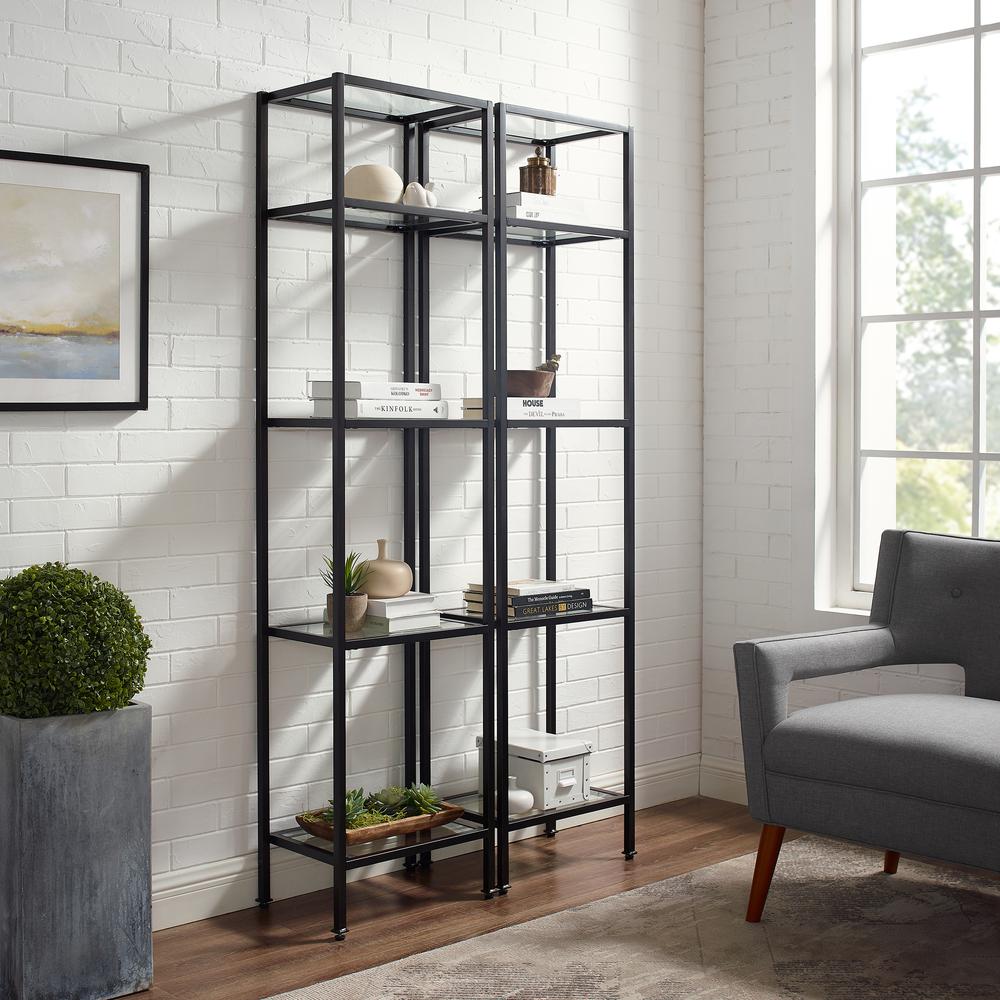 Aimee 2-Piece Etagere Bookcase Set - 2 Narrow Etageres