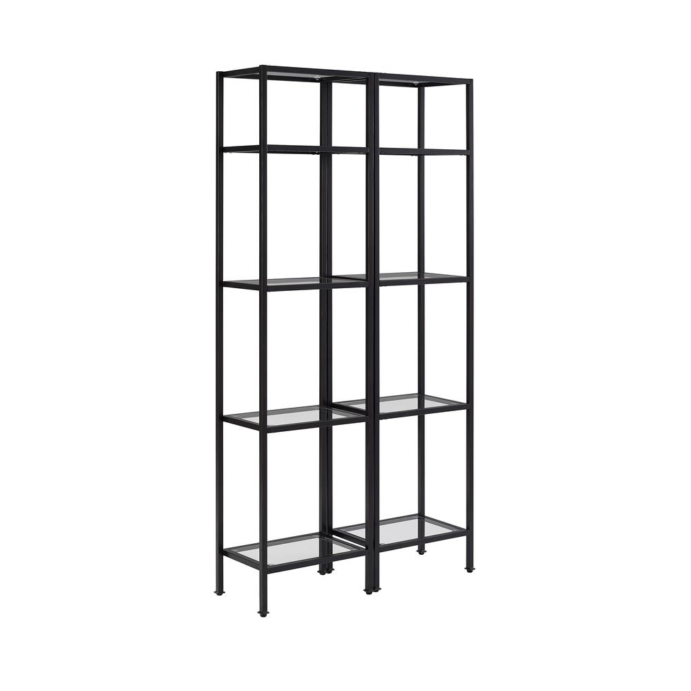 Aimee 2-Piece Etagere Bookcase Set - 2 Narrow Etageres