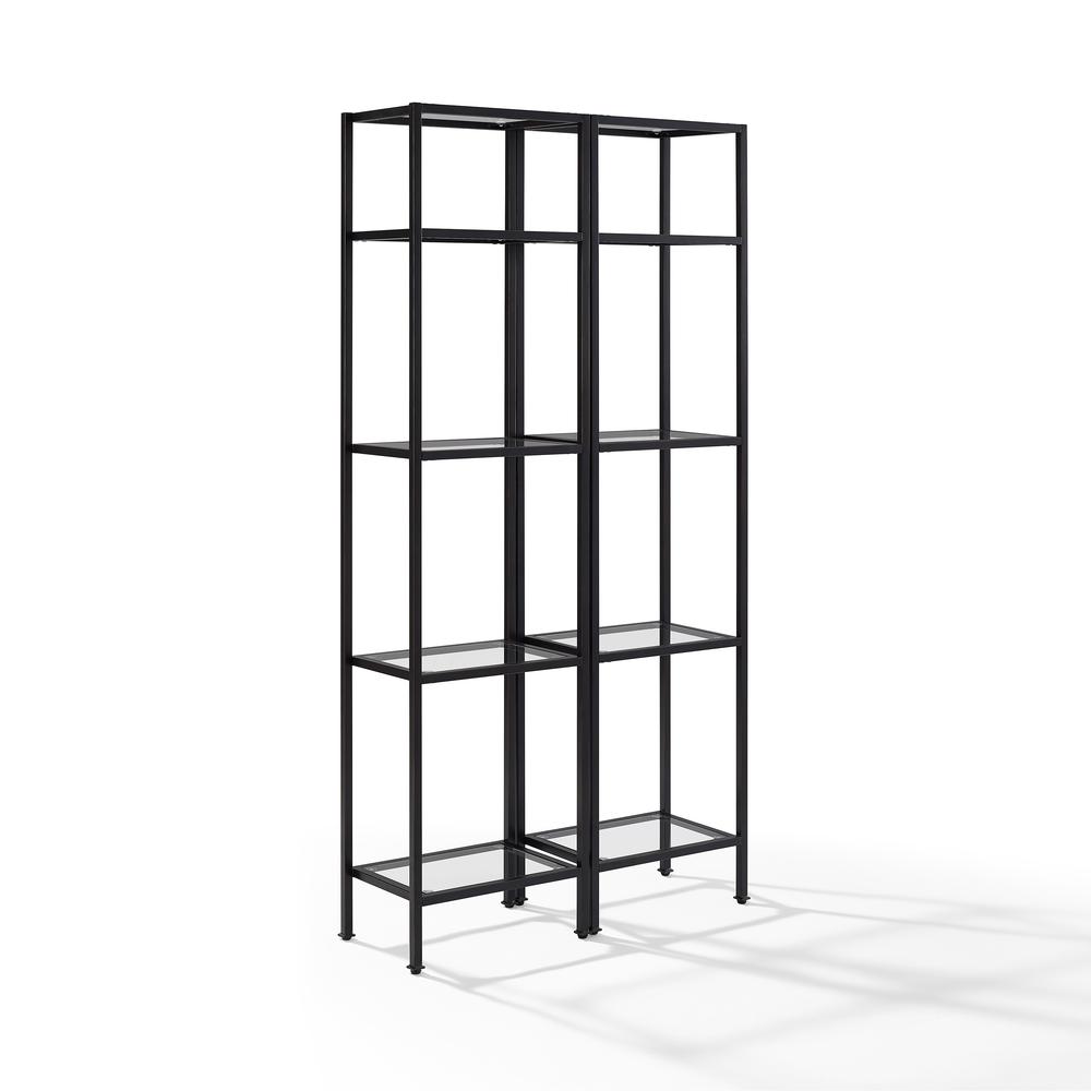 Aimee 2-Piece Etagere Bookcase Set - 2 Narrow Etageres
