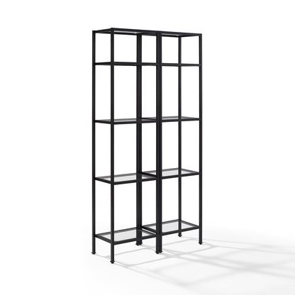 Aimee 2-Piece Etagere Bookcase Set - 2 Narrow Etageres