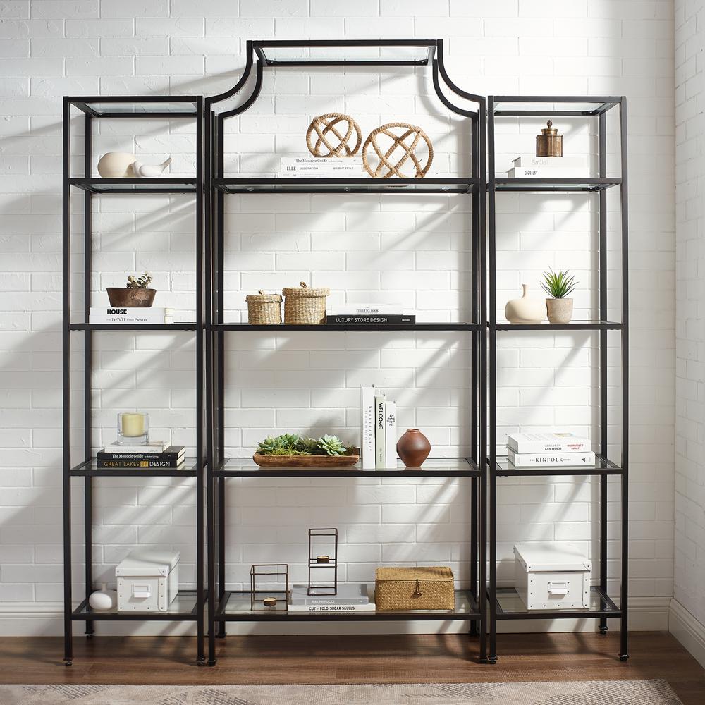Aimee 3-Piece Etagere Bookcase Set - Large Etagere & 2 Narrow Etageres