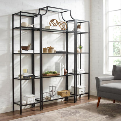 Aimee 3-Piece Etagere Bookcase Set - Large Etagere & 2 Narrow Etageres