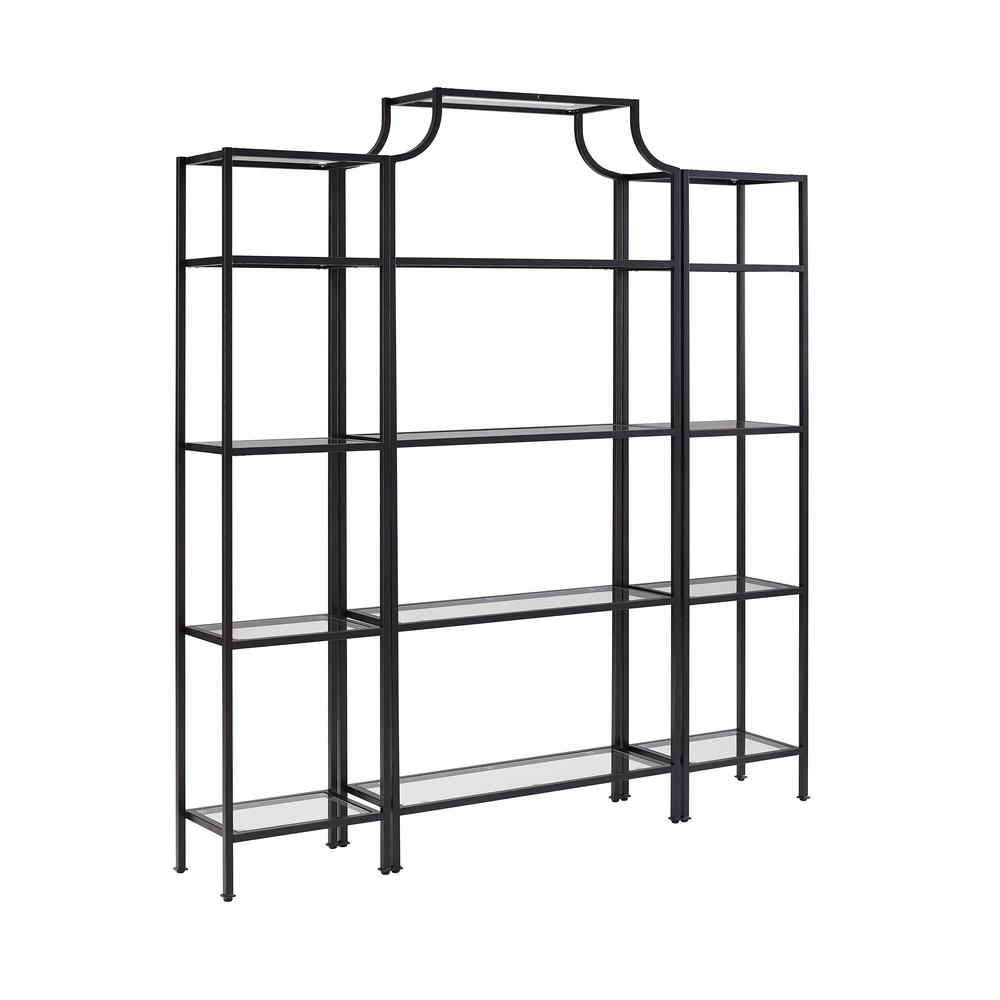 Aimee 3-Piece Etagere Bookcase Set - Large Etagere & 2 Narrow Etageres