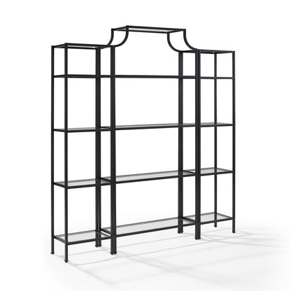 Aimee 3-Piece Etagere Bookcase Set - Large Etagere & 2 Narrow Etageres
