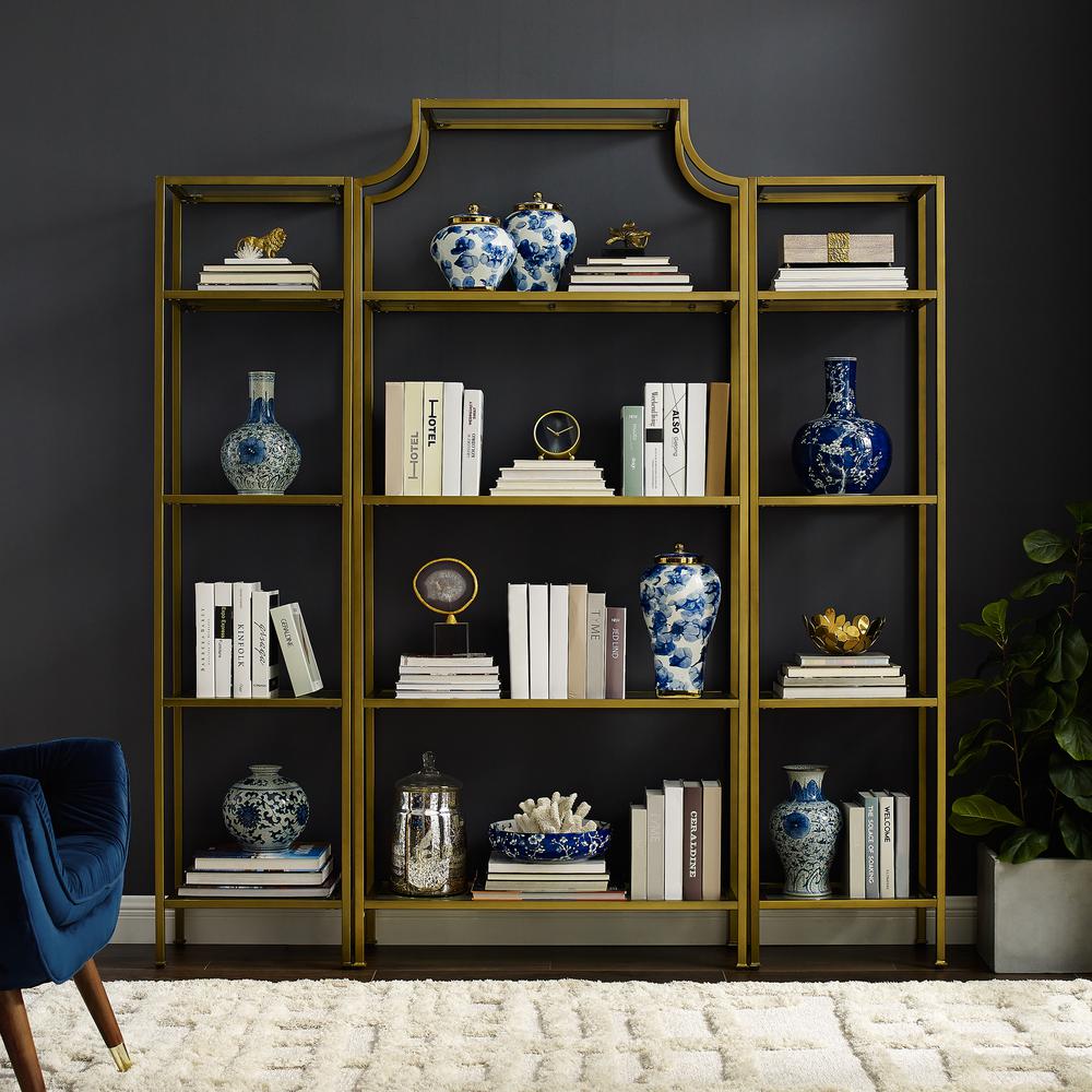 Aimee 3-Piece Etagere Bookcase Set - Large Etagere & 2 Narrow Etageres