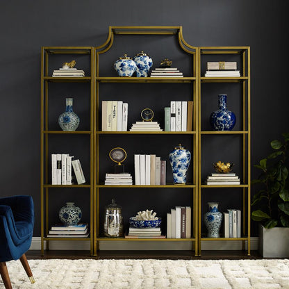 Aimee 3-Piece Etagere Bookcase Set - Large Etagere & 2 Narrow Etageres