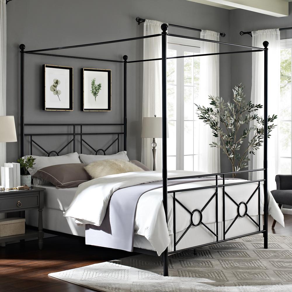 Montgomery Queen Canopy Bed - Headboard, Footboard, Finials, Rails, Canopy