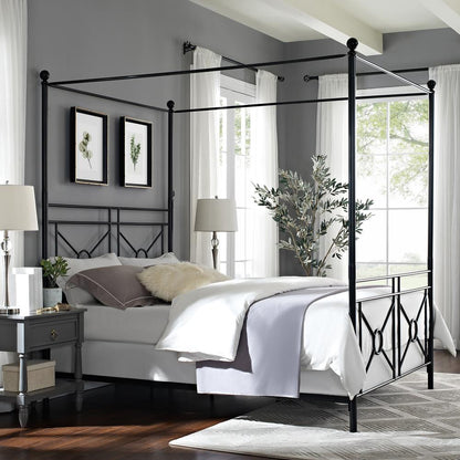 Montgomery Queen Canopy Bed - Headboard, Footboard, Finials, Rails, Canopy