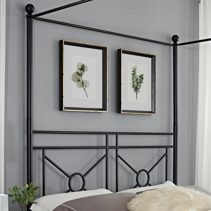 Montgomery Queen Canopy Bed - Headboard, Footboard, Finials, Rails, Canopy