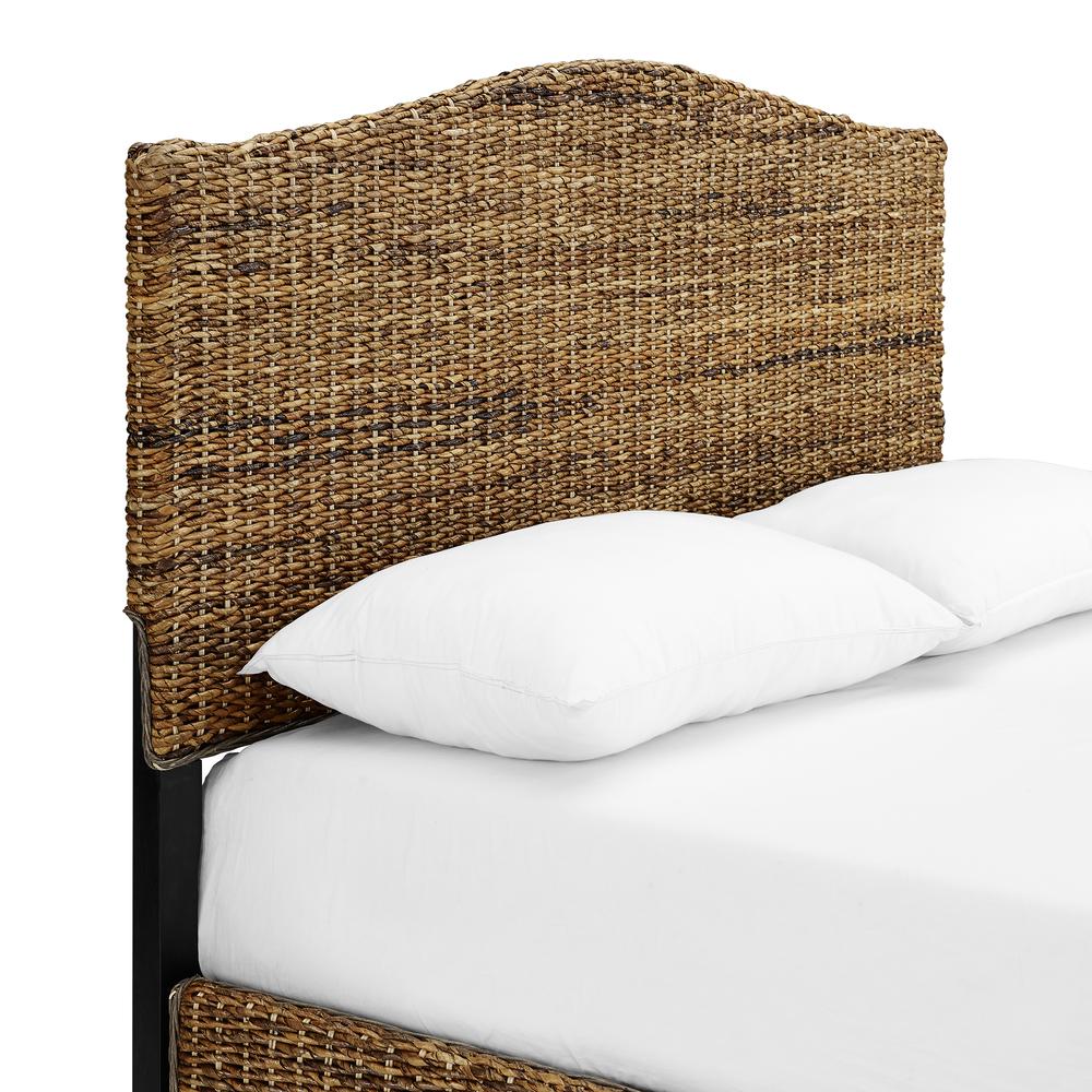 Serena Rattan Queen Bed - Headboard, Footboard, Side Rails, & Slats