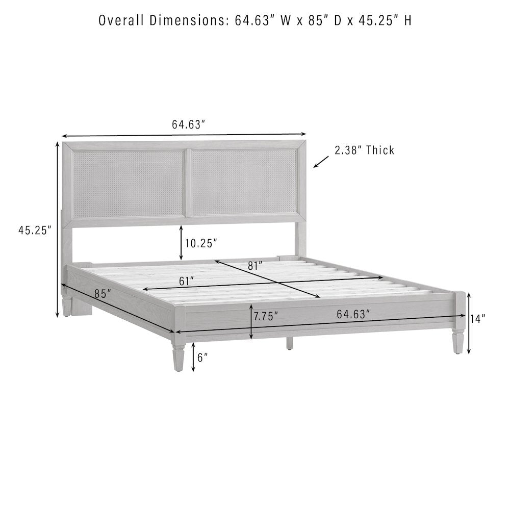 Katia Queen Bed Driftwood - Headboard, Footboard, And Side Rails