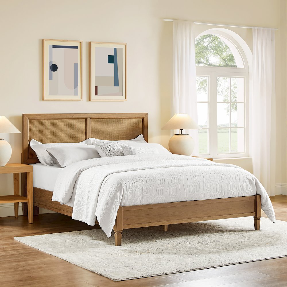 Katia King Bed Driftwood - Headboard, Footboard, And Side Rails