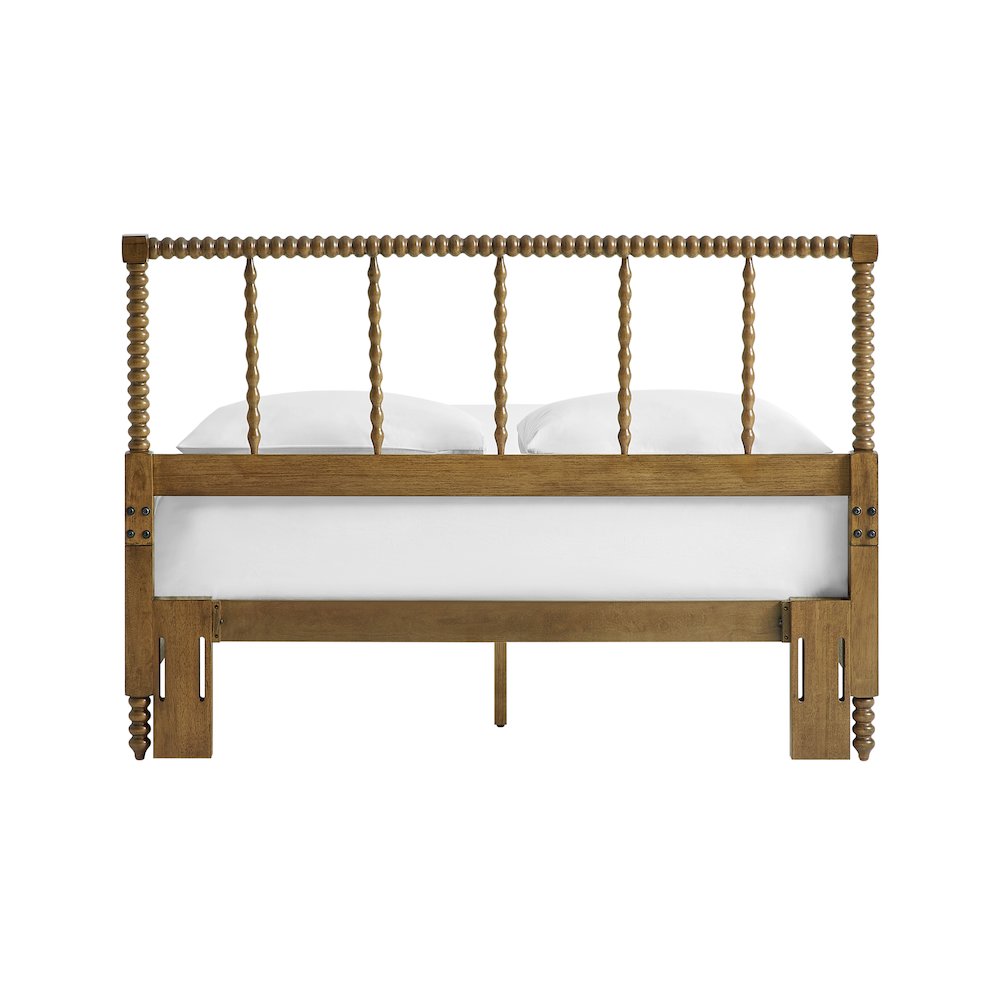 Lucille Queen Bed Brown - Headboard, Footboard, And Side Rails