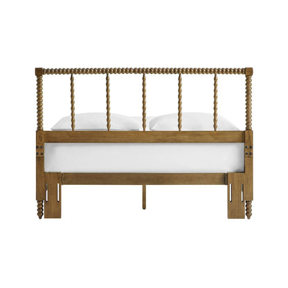 Lucille Queen Bed Brown - Headboard, Footboard, And Side Rails