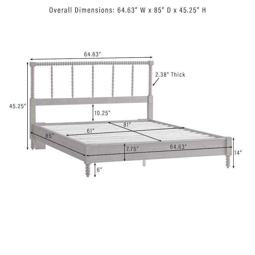 Lucille Queen Bed Brown - Headboard, Footboard, And Side Rails