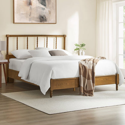 Lucille King Bed Brown - Headboard, Footboard, And Side Rails