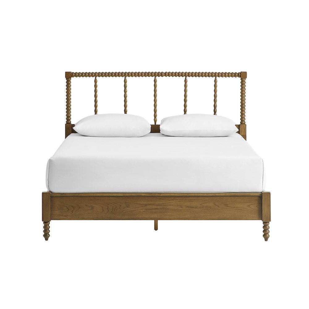 Lucille King Bed Brown - Headboard, Footboard, And Side Rails