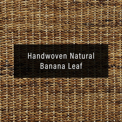Serena Rattan Full Bed Banana Leaf - Headboard, Footboard, Side Rails, & Slats