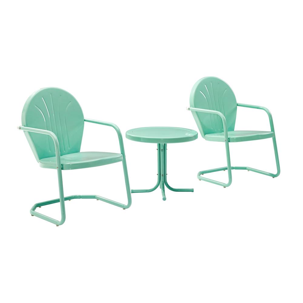 Griffith 3Pc Retro Outdoor Chair Set - Side Table & 2 Chairs