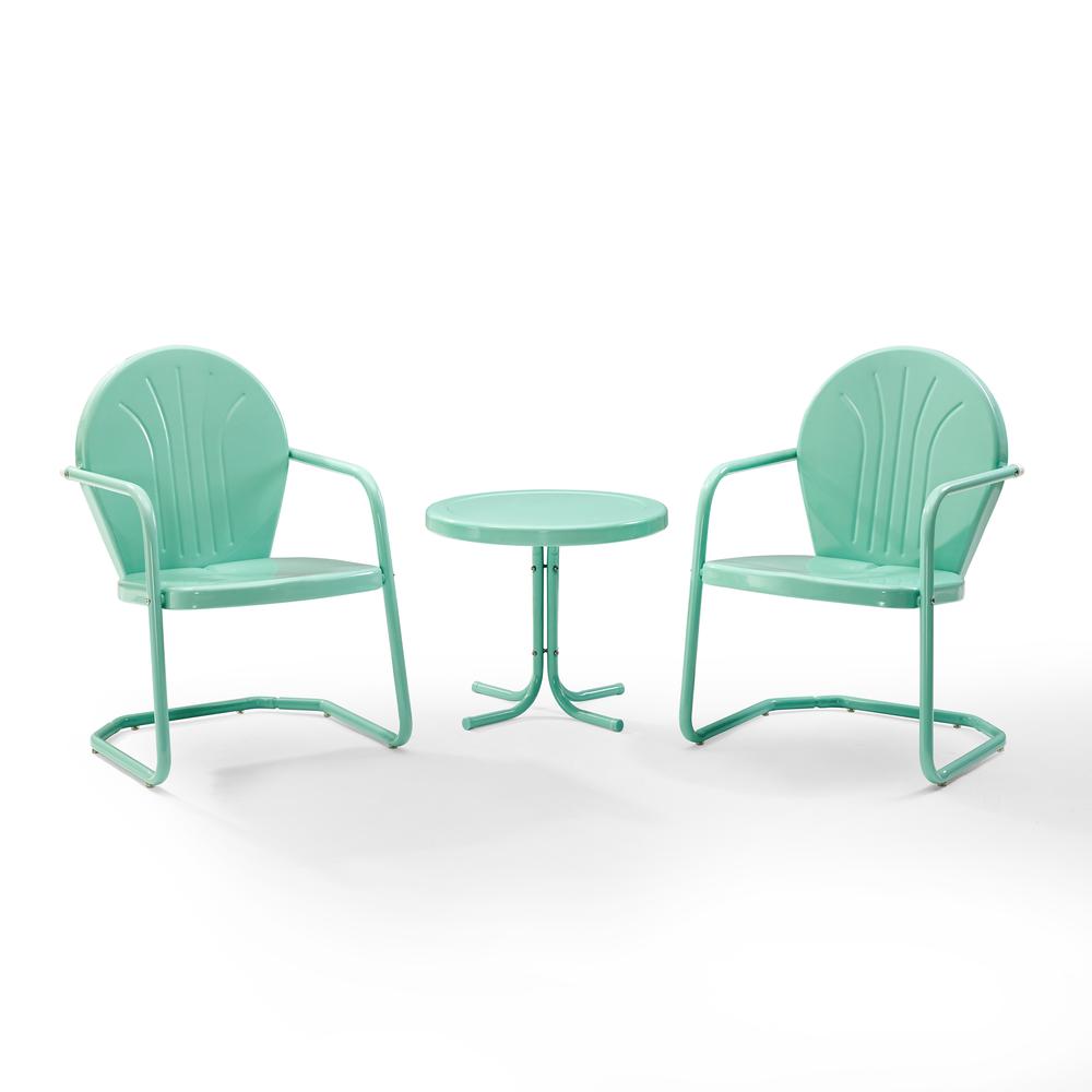 Griffith 3Pc Retro Outdoor Chair Set - Side Table & 2 Chairs